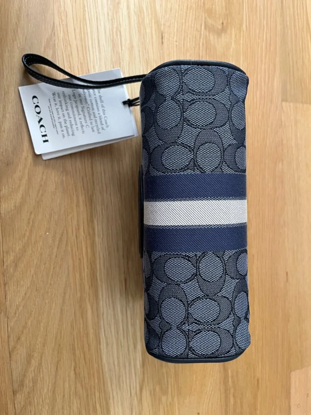 NWT Coach Dempsey Boxy Cosmetic Case 20 Blue Denim C9119